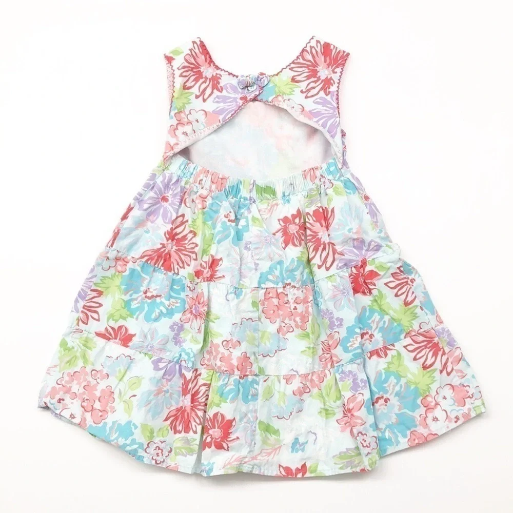 B.T. Kids floral cut out back girls dress